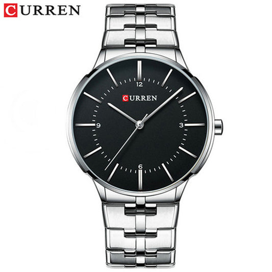 CURREN 8321 Quartz Watch for Men - Silver & Black