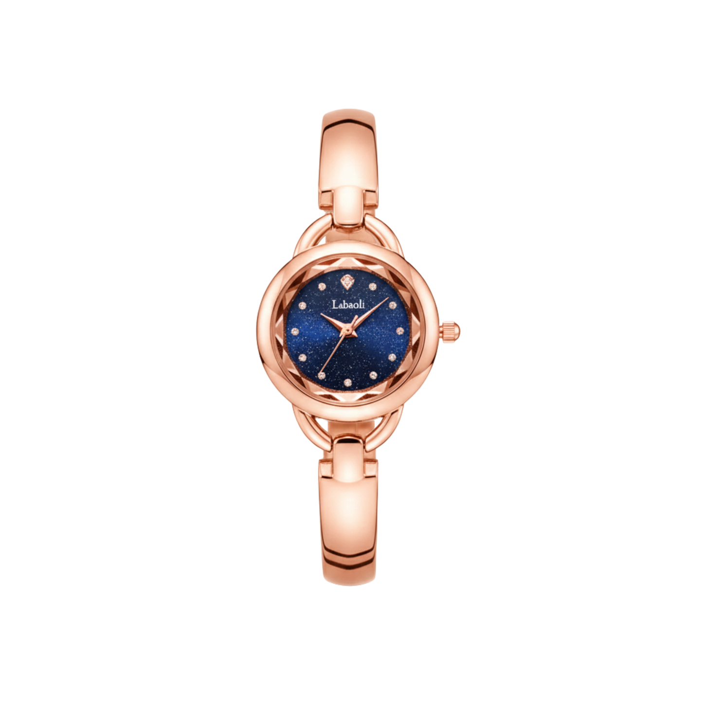 Labaoli LA429L Women’s Stainless-Steel Rose Gold Bracelet Watch- Blue Dial