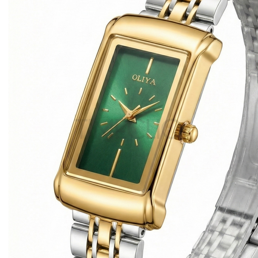 Oliya 55182 Ladies Two-Toned Watch Green Dial