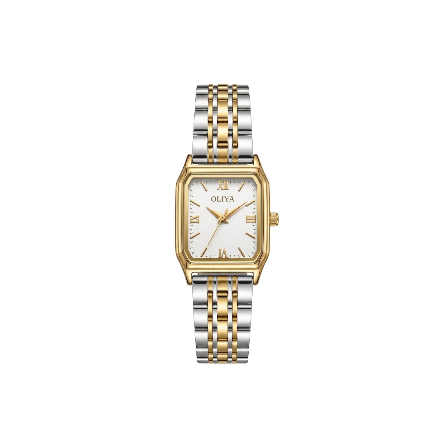 Oliya 899 Women’s Two Toned Watch – White Dial | Elegant Ladies Wristwatch