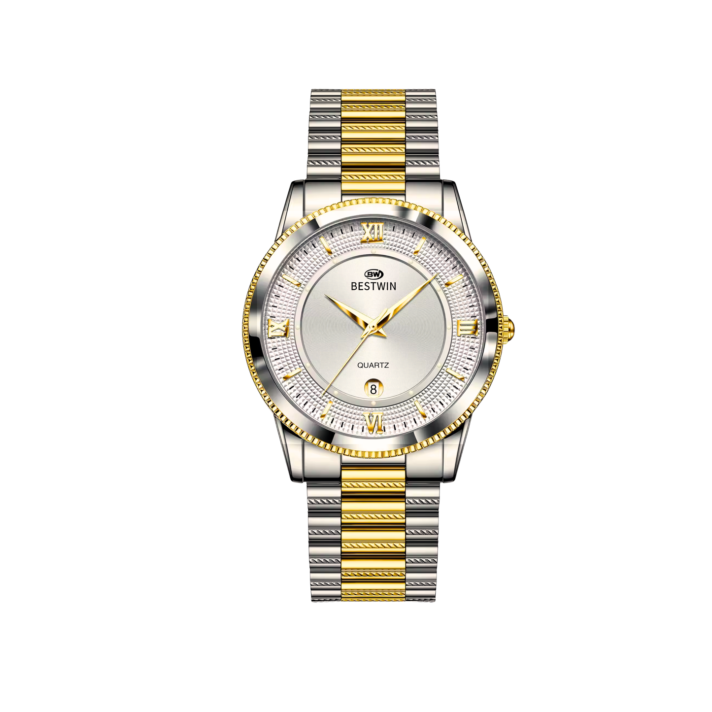 Bestwin 232 Classic Luxury Quartz Men's Watch Dual Tone