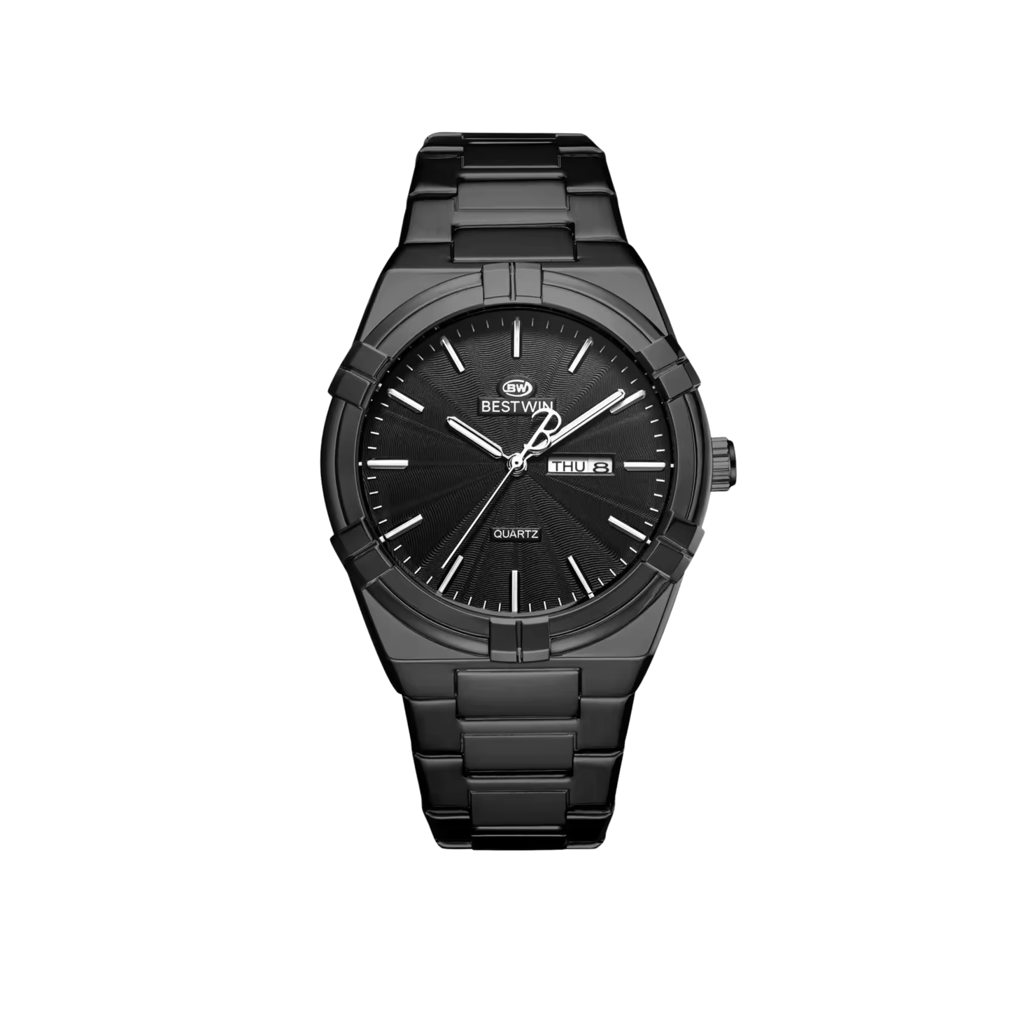 Bestwin 130M Classic Luxury Quartz Men's Watch Full Black