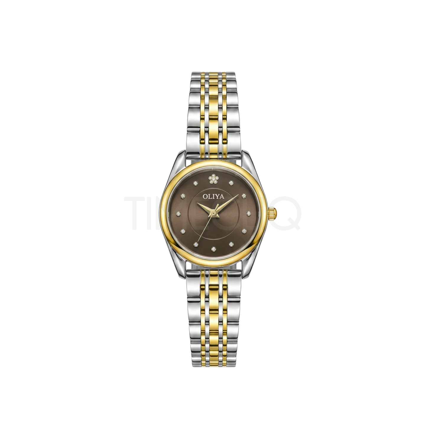 Oliya 6658 Brown Dial Two-Tone Women’s Watch.