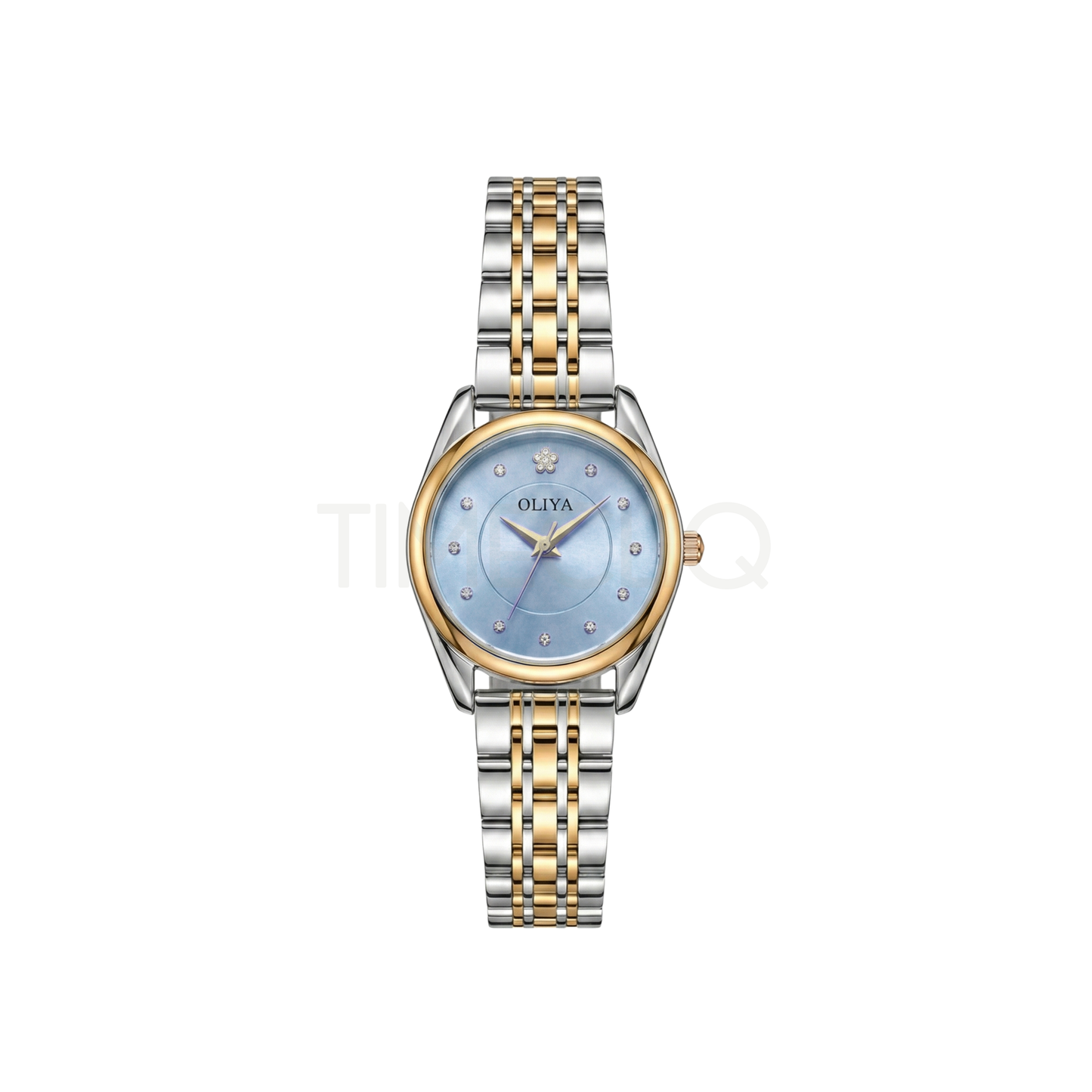 Oliya 8518 Light Blue Dial Two-Tone Women’s Watch.