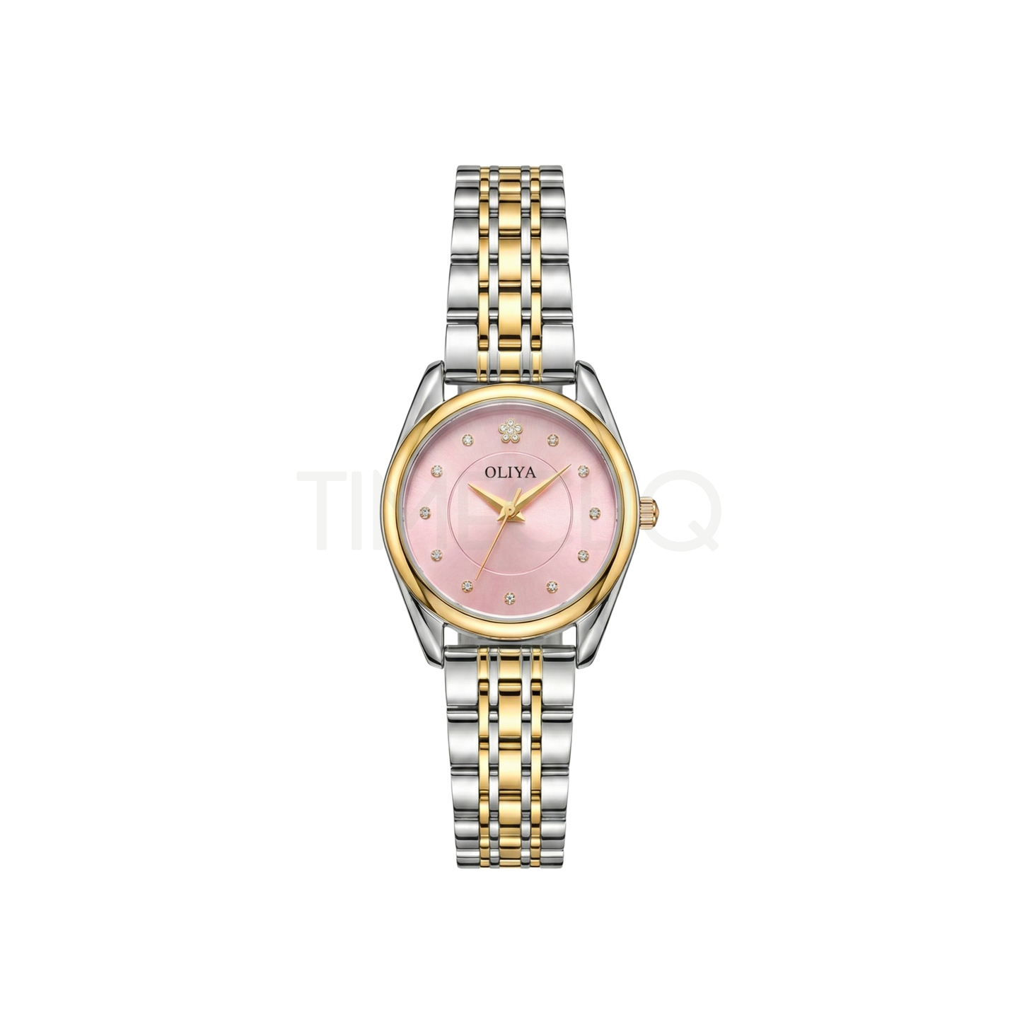 Oliya 6658 Pink Dial Two-Tone Women’s Watch.