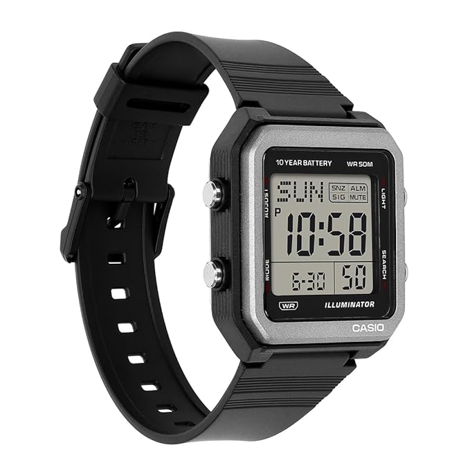 Casio W-221H-1AVDF Digital 50M WR LED Illuminator Watch
