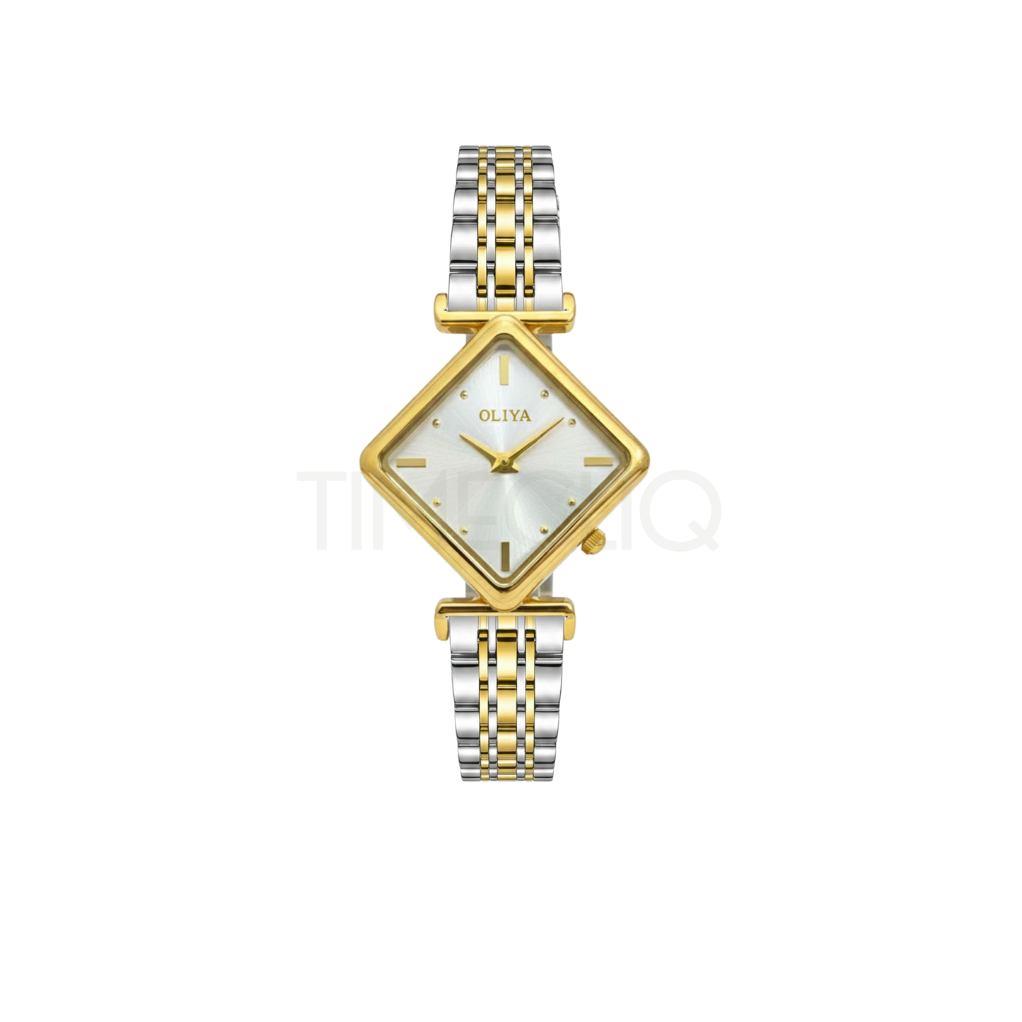 Oliya 6819 Women’s Two Toned Watch – White Dial | Elegant Ladies Wristwatch