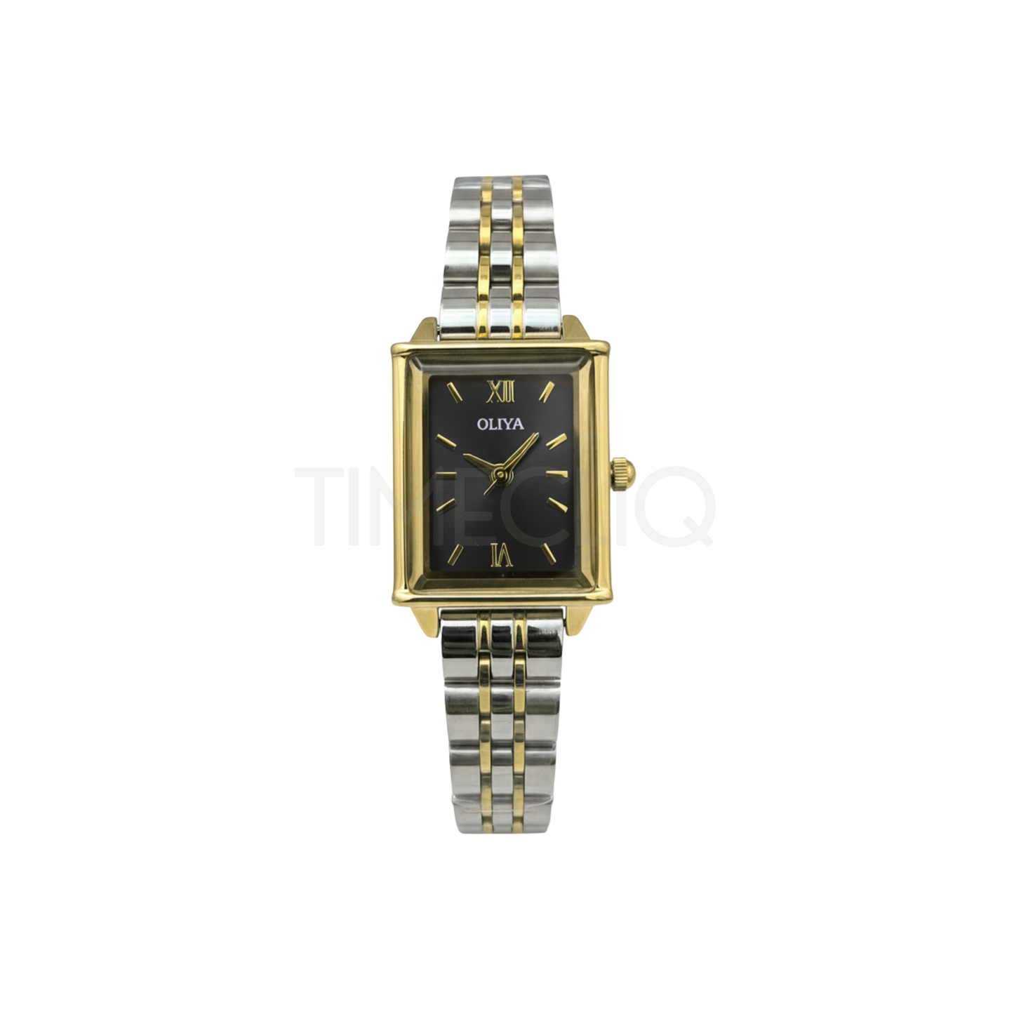 Oliya 860 Elegent Ladies Two Toned Watch Black Dial