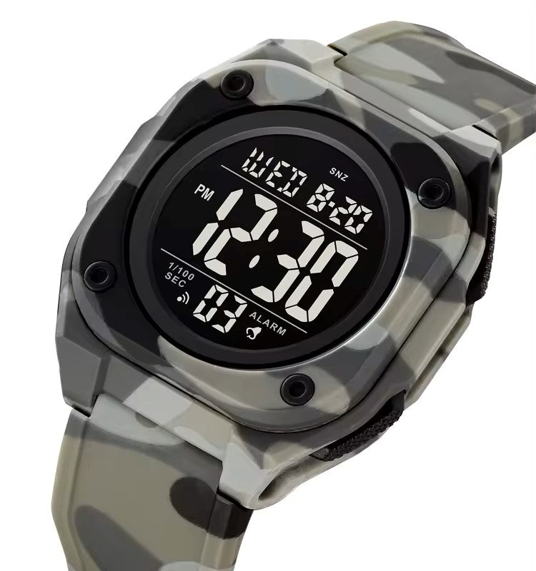SKMEI 2160 Luminous waterproof multi-functional wrist-watches for Men’s- Gray Camo