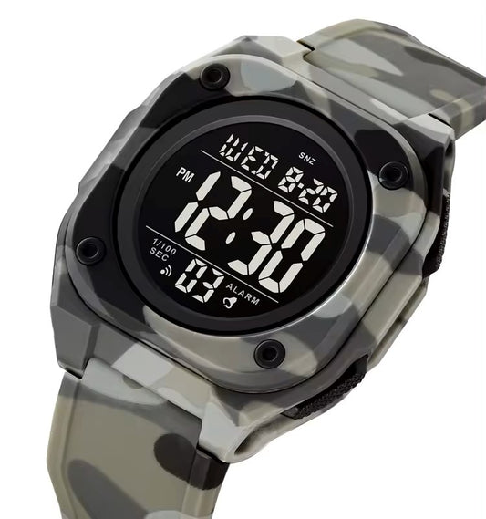 SKMEI 2160 Luminous waterproof multi-functional wrist-watches for Men’s- Gray Camo