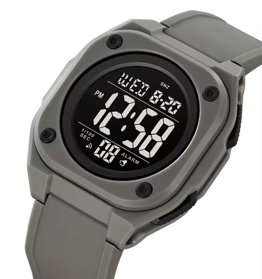 SKMEI 2160 Luminous waterproof multi-functional wrist-watches for Men’s- Ash