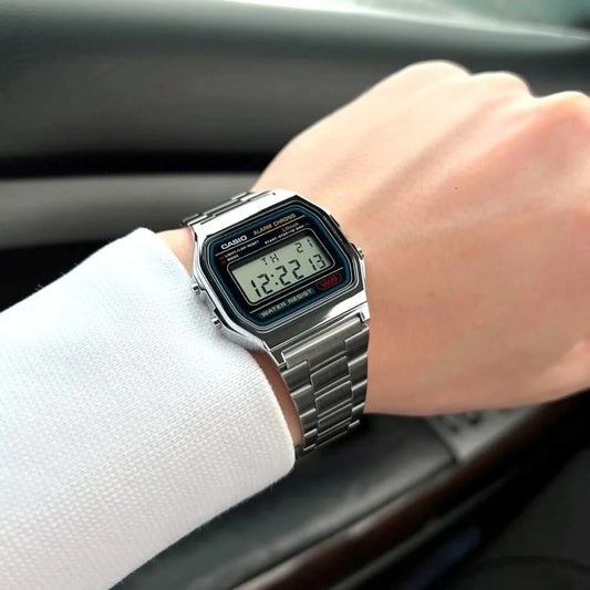 CASIO A158WA-1DF Vintage Digital Stainless Steel Watch