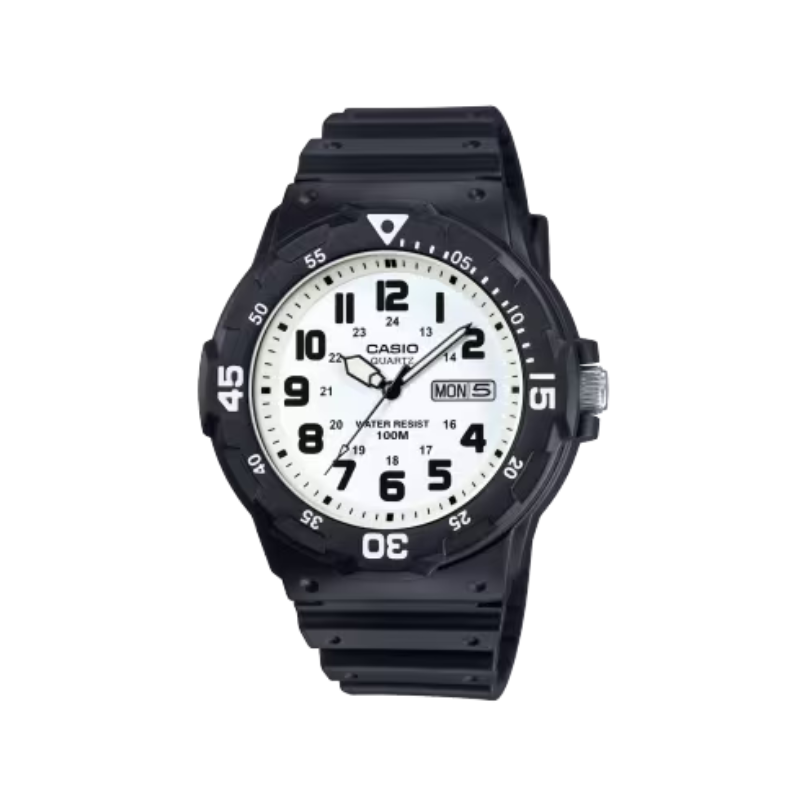 Casio MRW-200H-7B 100M Diver-Style Watch with Rotating Bezel