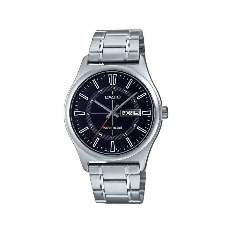 Casio Enticer MTP-V006D-1C Men's Black Dial Stainless Steel Watch
