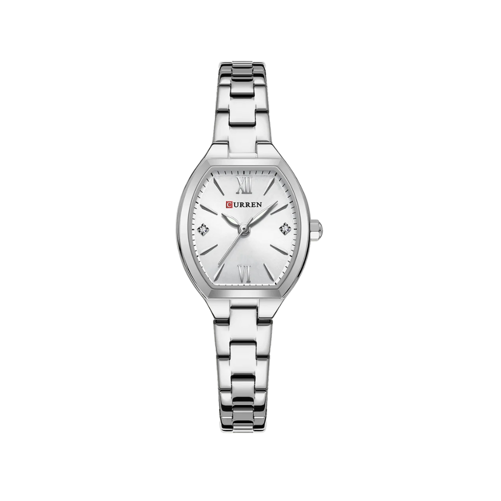 CURREN 9112 Women’s Stainless Steel Watch – Silver & White
