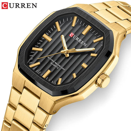 CURREN 8458 Luxury Brand Watch for Men - Gold & Black