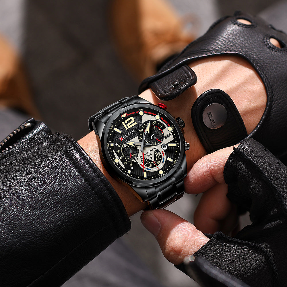 CURREN 8395 Luxury Brand Watch for Men - Black