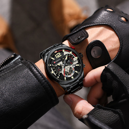 CURREN 8395 Luxury Brand Watch for Men - Black