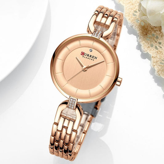 Curren 9052 Quartz Stainless Steel Watch for Women – Rose Gold