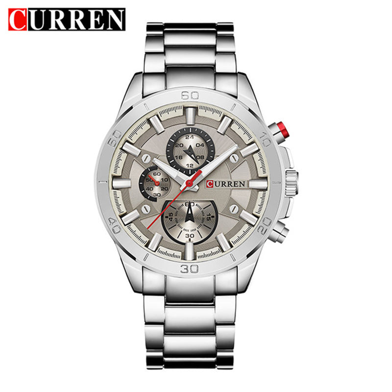 CURREN 8275 Quartz Casual Watch for Men - Silver