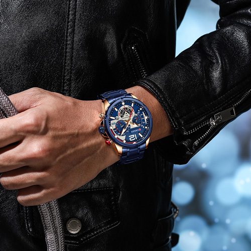 CURREN 8395 Luxury Brand Watch for Men - Blue