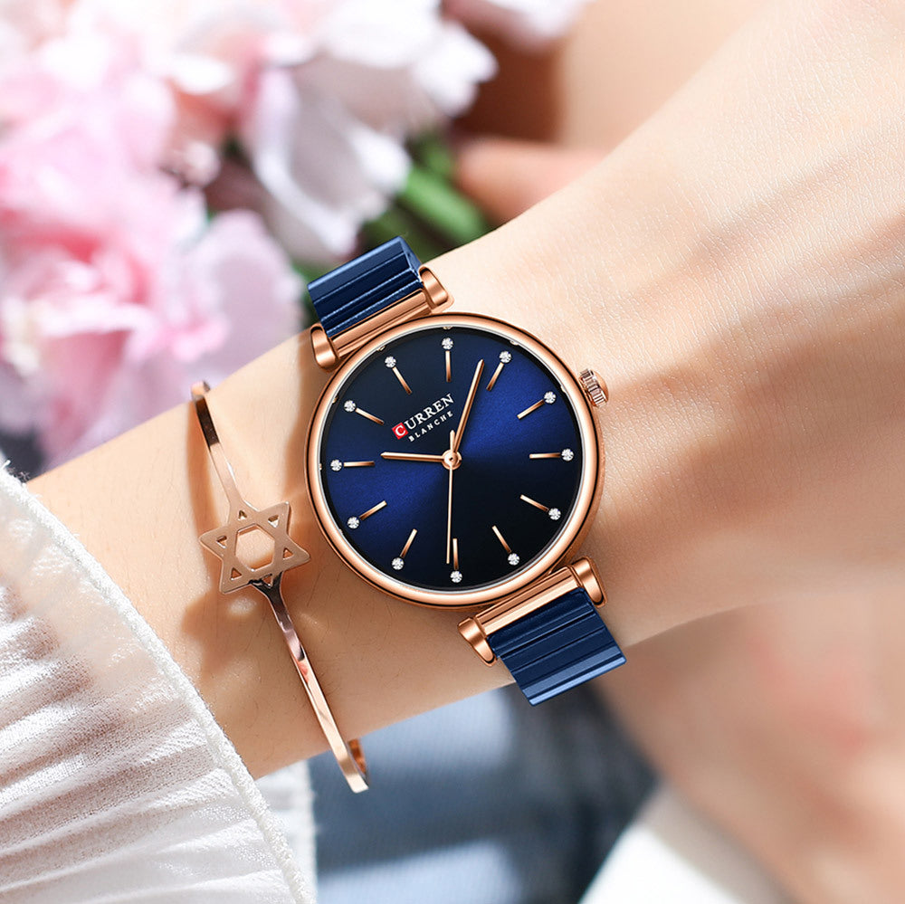 Curren 9081 Quartz Wristwatches for Women - Blue