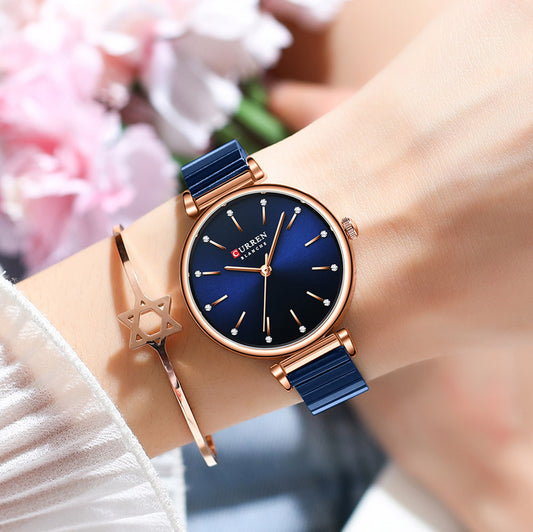 Curren 9081 Quartz Wristwatches for Women - Blue