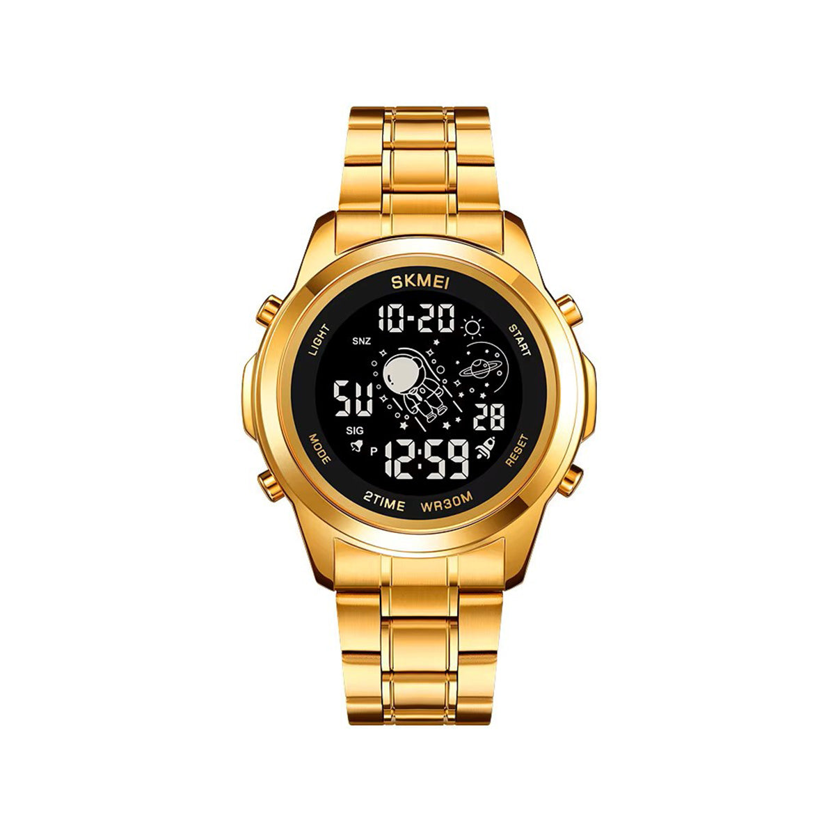 SKMEI 2019 Multifunctional Business Style Watch for Men - Golden