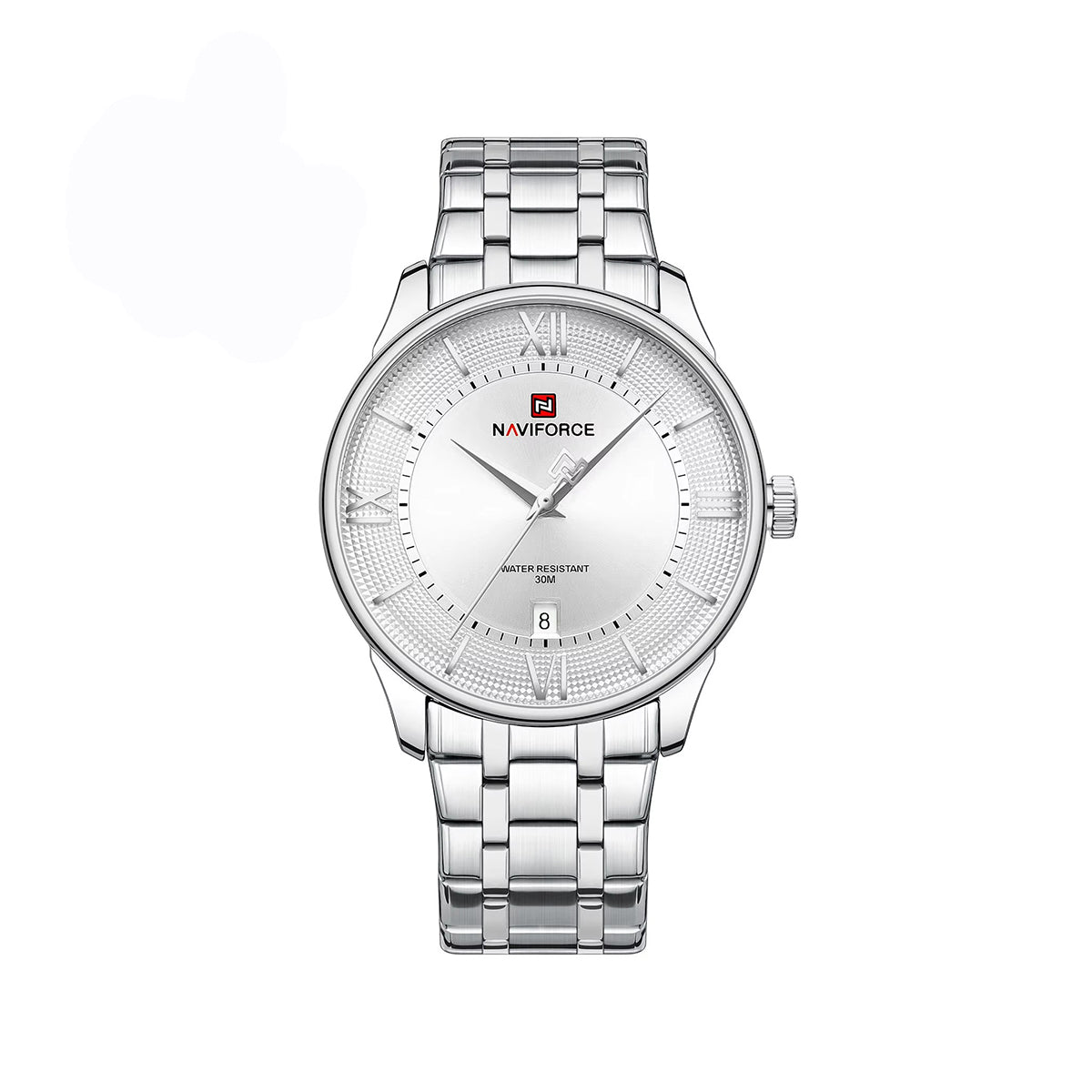 Naviforce 9272 Premium Quartz Men’s Watch with Sleek Dial and Strong Stainless Steel Bracelet- Silver