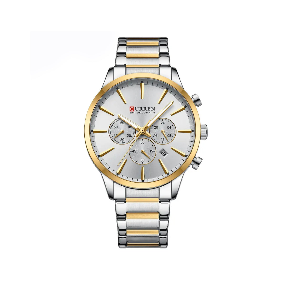CURREN 8435 Luxury Brand Watch for Men - Silver & Rose Gold