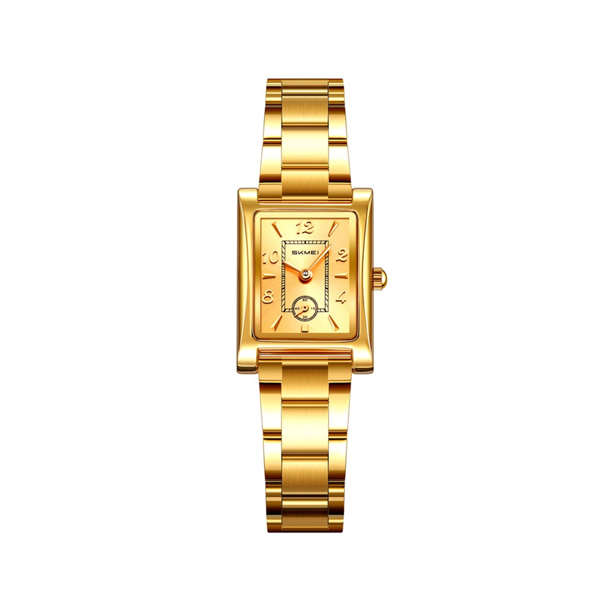 SKMEI 2570 Stainless Steel 3ATM Water Resistant Quartz Ladies Watch-Gold