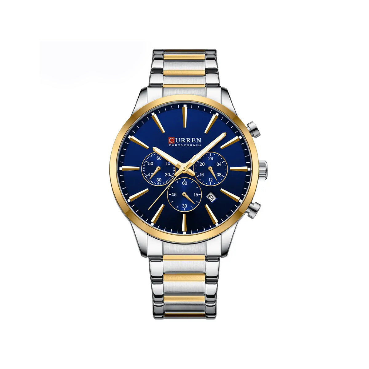 CURREN 8435 Luxury Brand Watch for Men - Silver & Blue