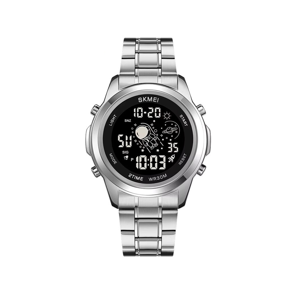 SKMEI 2019 Multifunctional Business Style Watch for Men - Silver