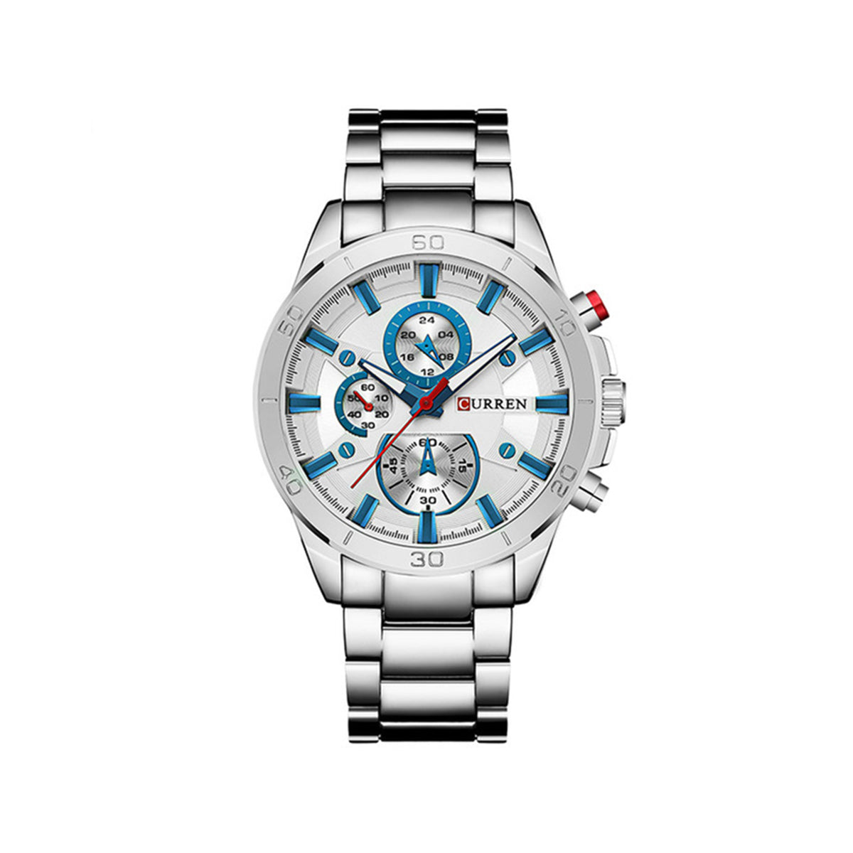 CURREN 8275 Quartz Casual Watch for Men - Silver Blue