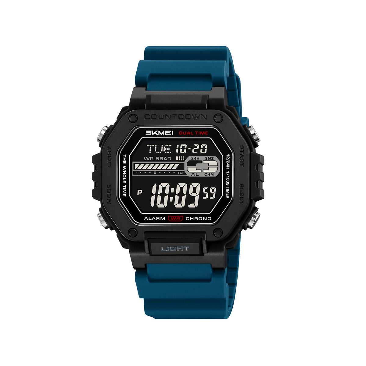 SKMEI 2523 Waterproof Multi-Functional digital sports watch- Blue Black