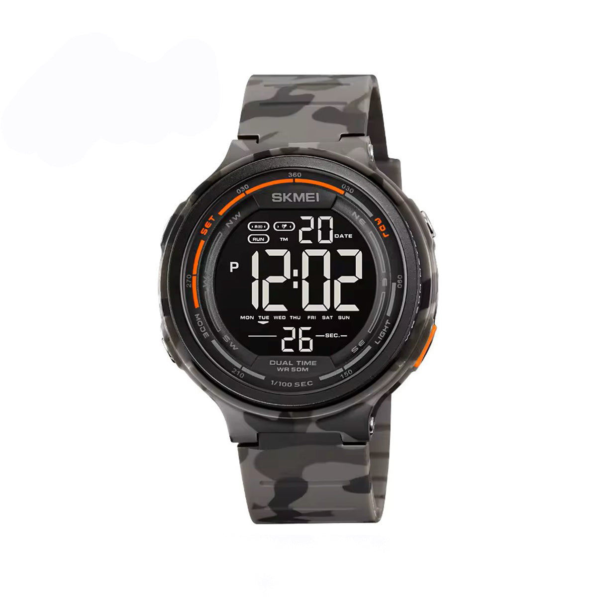 SKMEI 1841 LED Light Digital Mens Sport Watch - Ash Camo