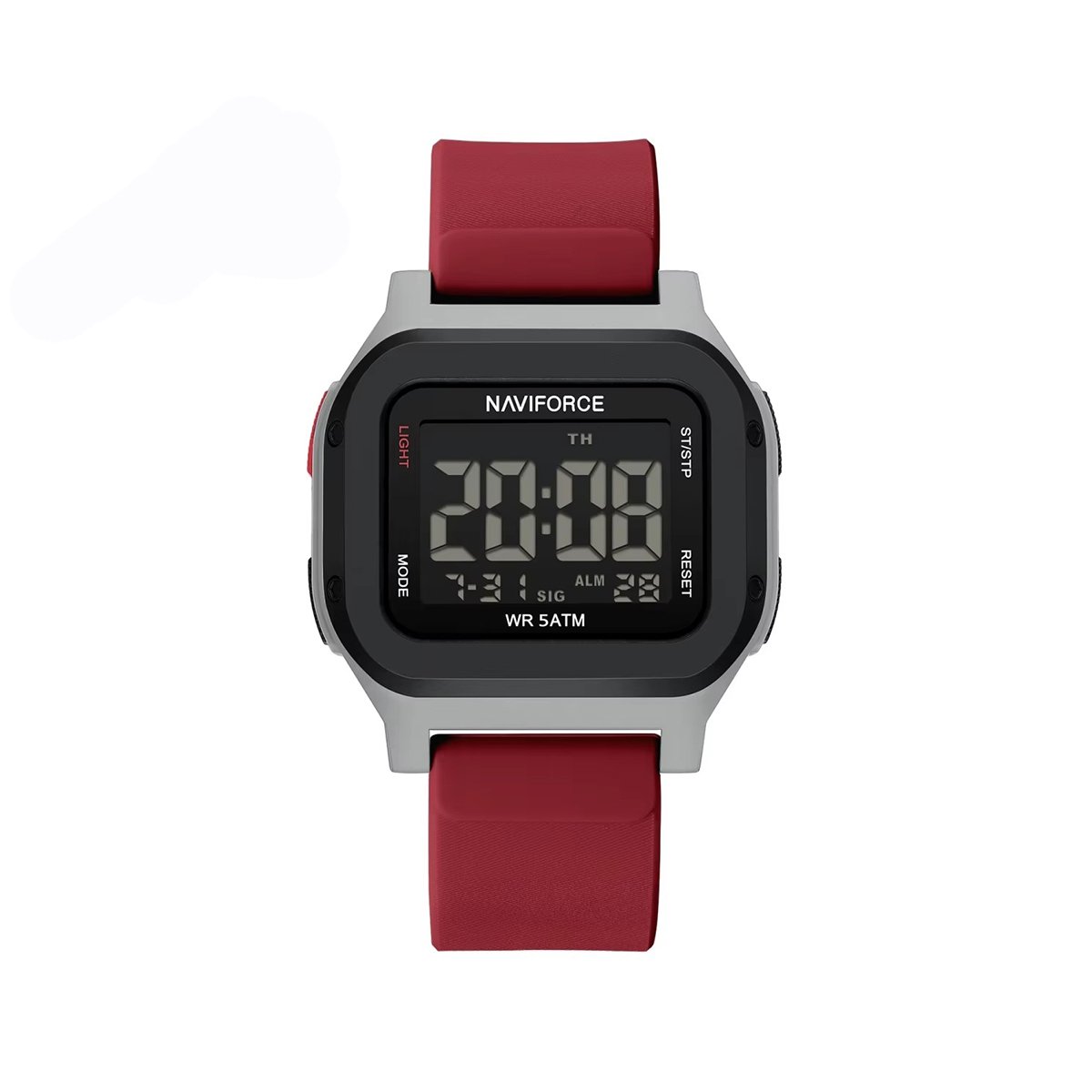 NAVIFORCE NF7137 Stylish Multi-Function Dial with Sporty Elegant Design Men’s Wristwatch- Red