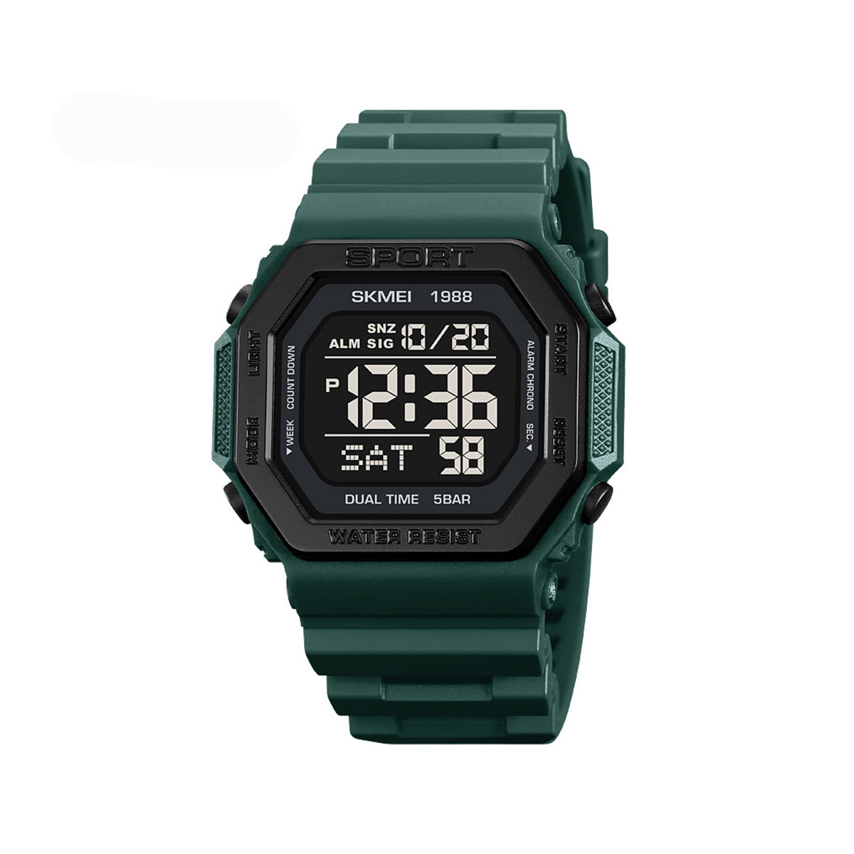 Skmei 1988 Sports Waterproof Men Digital Watch - Dark Green