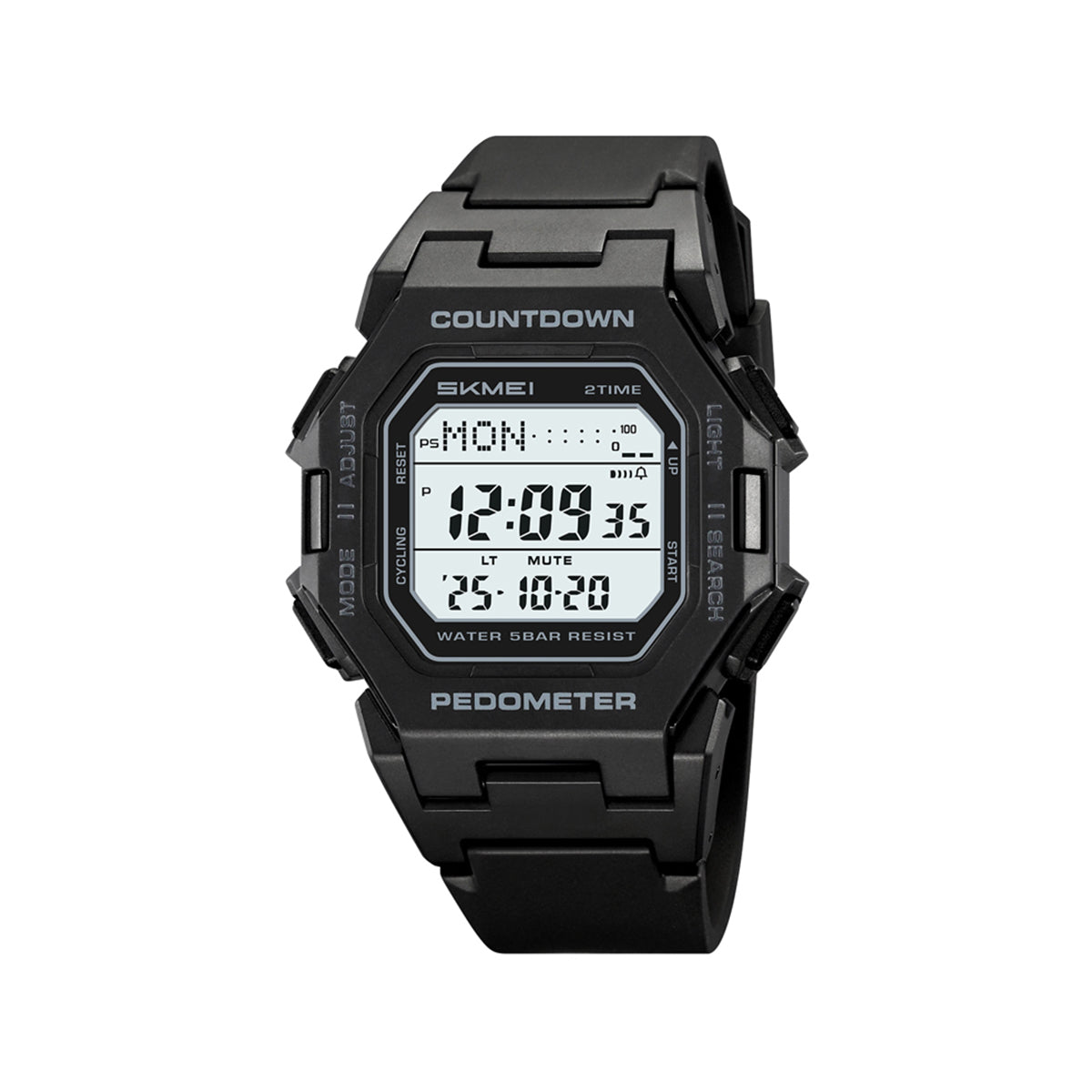 SKMEI 2596 Men's Waterproof Digital Sports Watch - Black