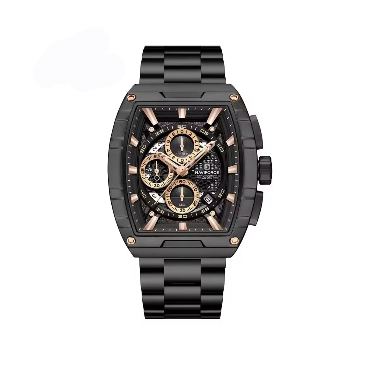 NAVIFORCE 8066 Active Chronograph Men's Watch-Black Brown