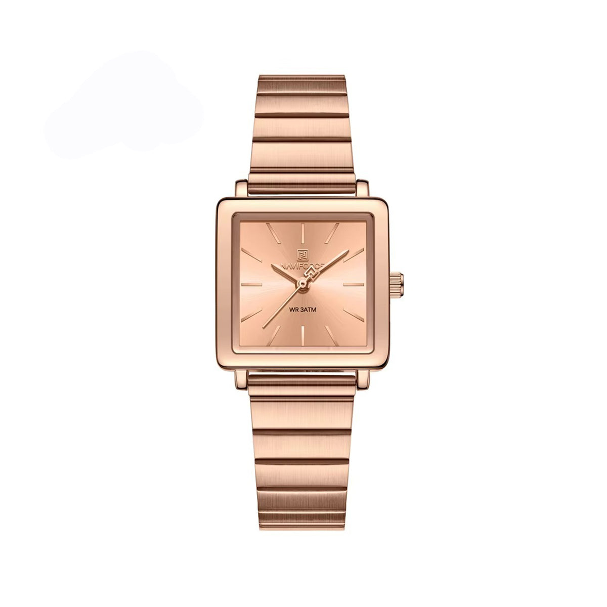 NAVIFORCE NF5048 Stylish Stainless Steel Strap Women’s Watch-Rose Gold