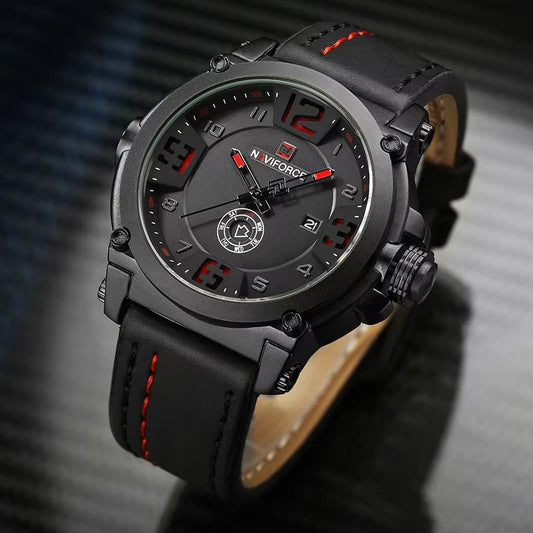 NAVIFORCE NF9099 Casual Leather Quartz Men’s Watch