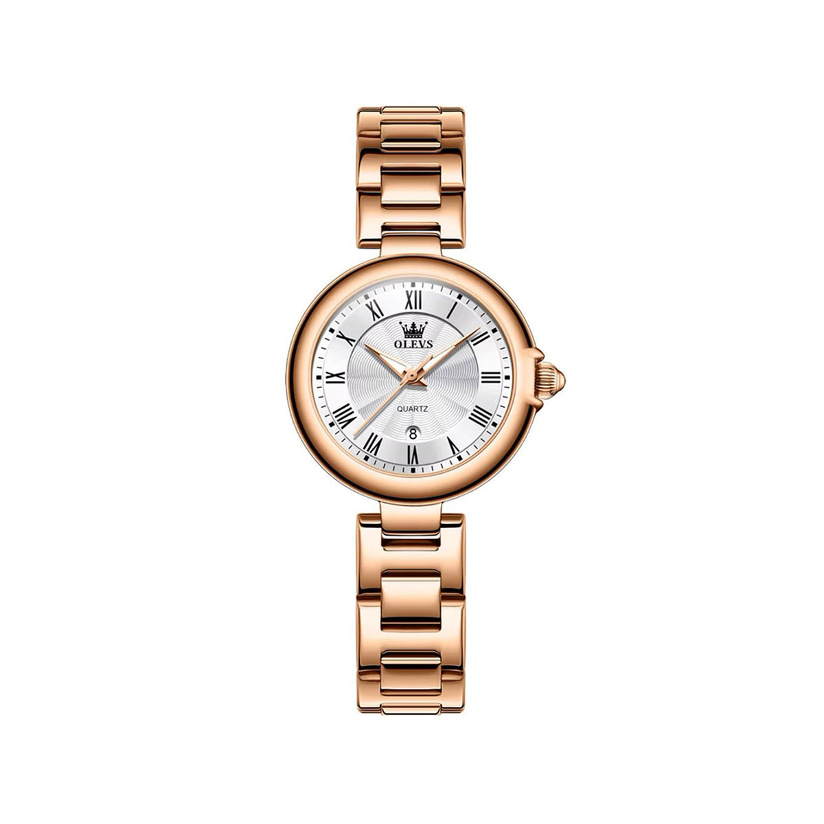 OLEVS 5608 New Luminous Dial Stainless Steel Ladies Watch-Rose Gold
