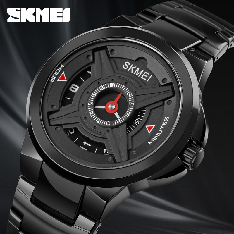 SKMEI 1699 Creative Quartz Watch for Men - Black