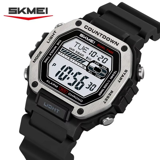 SKMEI 2522 New Electronic Sports Men's Watch-Black