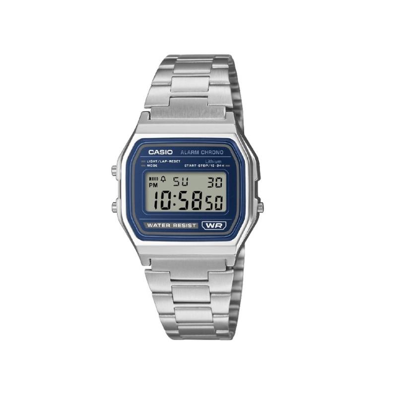 Casio Vintage A158WEA-2DF Unisex Digital Watch – Silver Stainless Steel