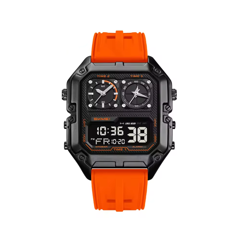 SKMEI 2580 Men's Dual Display Sports Watch – Orange