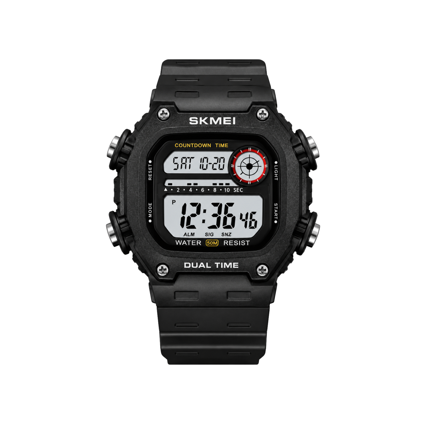 SKMEI 2126 Waterproof Digital Sports Watch for Men - Black