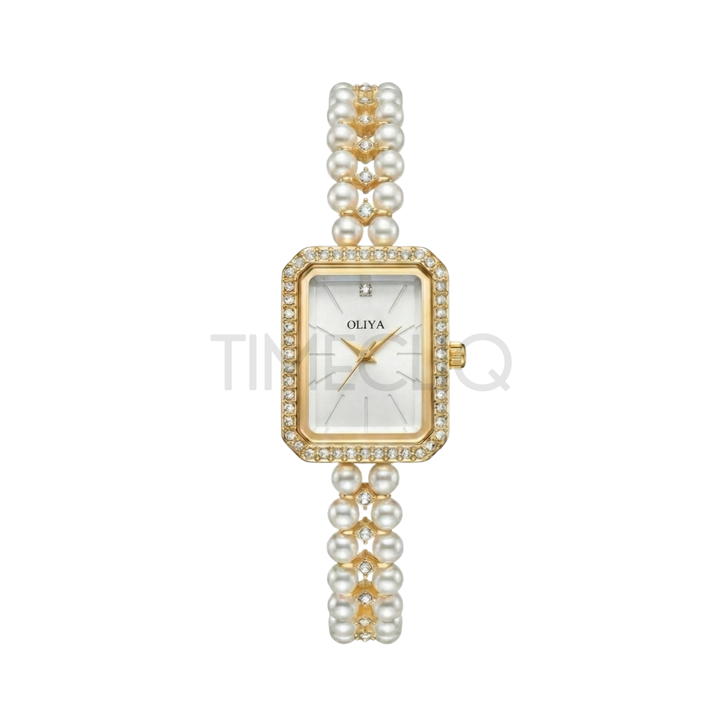 Oliya 186 Women’s Luxury Pearl Bracelet Watch – White Dial | Elegant Ladies Wristwatch