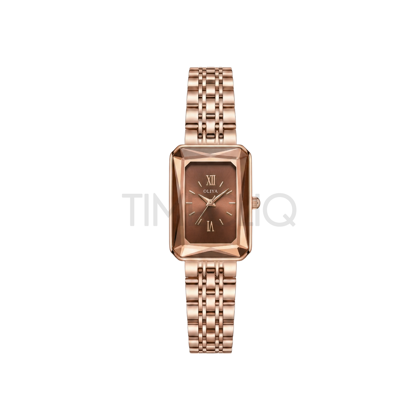 Oliya 6881 Luxury Rose Gold Watch Square Dial